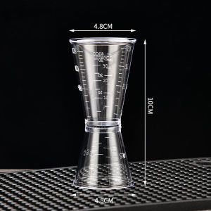 20/40CC Acrylic Clear Double Jigger Measuring Cup Measuring Cup for 100ml Milktea Measuring Pitcher
