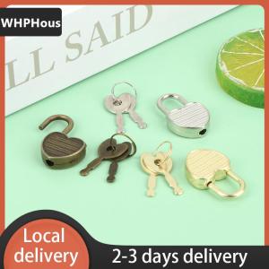 [COD] WHPHous Ship within 24 hours 1Set Heart Shape Padlocks Mini Luggage Hardware Locks With Key Lock For Travel Wedding Jewelry Box Diary Book Suitcase