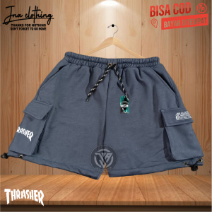 JNA Clothing Celana Cargo Pendek Pria Wanita / Celana Santai / Short Pants Distro / Celana BROADSHORT Cargo / Celana Kantong Samping Cowok