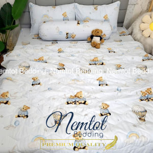 🧨SĂN SALE🧨Bộ Ga Gối Lyocell Than Hoạt Tính Nằm Mát Mềm Mịn Chăn Chần Bông Cao Cấp _ Nemtot Bedding
