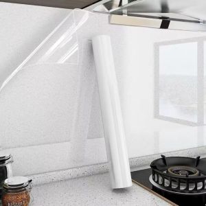 MIRELAE Heat-resisting Wall Protector Film Transparent Electrostatic Adsorption Wall Sticker Home Decoration Oil Proof Electrostatic Adhesion Sticker Kitchen
