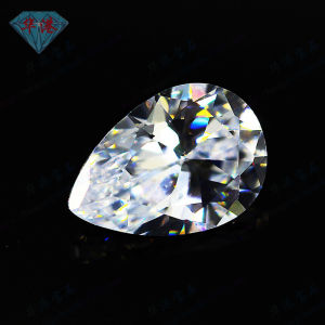 Huagang Gems Pear-shaped white zircon loose stones wholesale Drop-shaped synthetic cubic zirconia CZ Haoshi AAA2026