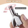 Nose Trimmer for Men Stainless Steel Manual Trimmer for Nose Vibrissa Razor Shaver Washable Nose Ear Hair Trimmer Care T. 