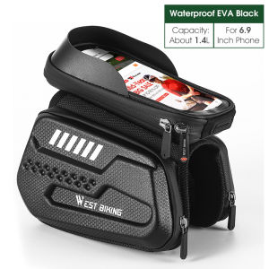 WEST BIKING Bicycle Bag Rainproof Touch Screen Phone Top Tube Bag MTB Road Bike Frame Front Saddle Bag & Pannier Bike Accessories