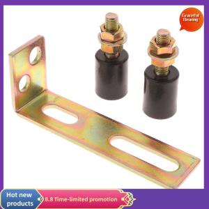 Graceful 1set Guide Wheel Patio Door Track Guide Rollers Sliding Door Guide Rollers With L-Pillar Bracket Adjustable Double Nylon Rollers