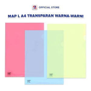 Map L Bening Transparan Folder One Ukuran A4 Seri LFO 100A Plastik Variasi Warna / PB EDUKASI ANAK - PBNB