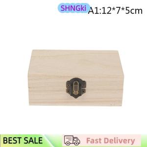 SHNGki Wooden Multifunction Case with Lid Jewellery Storage Container Box Home Decor