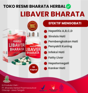 LIBAVER BHARATA Obat Liver - Hepatitis - Penyakit Kuning - Radang Hati - HERBAL 100% ORIGINAL