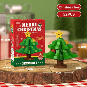 Christmas Gifts Assembled Building Blocks Childrens Educational Toys Snowman Santa Claus Tree Desktop Ornaments Toy