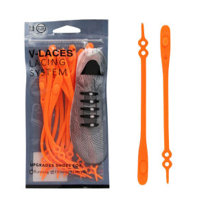 14Pcs Tali Sepatu V Tie Elastis / Lazy Shoelace / Silikon Shoelace