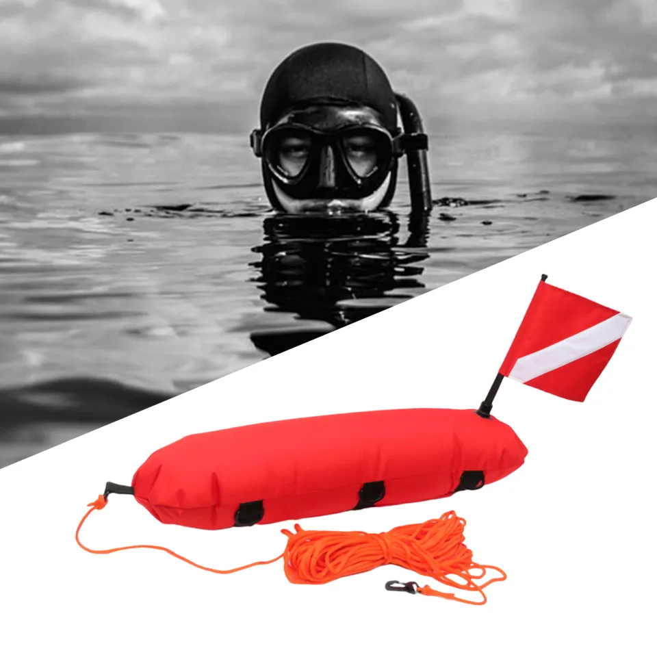 BNCABLE Safe Inflatable Scuba Diving Spearfishing Float Buoy +Dive