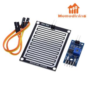 ชิ้นส่วนวงจรไฟฟ้าเซ็นเซอร์ฝนหยดความชื้น3.3V-5V LM393สำหรับโครงการระบบตรวจจับน้ำและระบบอัตโนมัติ Arduino
