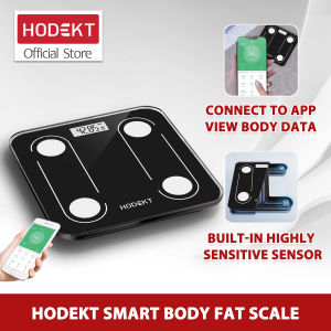HODEKT Smart Bluetooth Body Fat Weight Scale Large LED HD Display Rechargeable Bathroom Electronic Weighing Scale Android /IOS