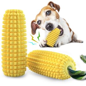 OWMXZL Durable Construction Dog Chew Toy Corn Stick Design Tough Rubber Interactive Squeaky Dog Toys High Quality Dental Care Dental Chew Dog Toys Puppies Teeth