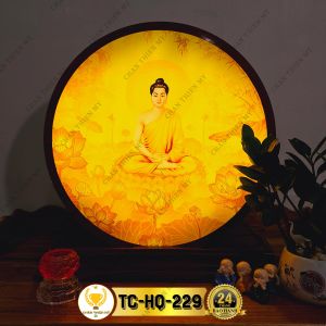 Đèn Hào Quang Thờ Phật Trúc Chỉ In Nhiều Mẫu Trang Trí Bàn Thờ Treo Cùng Tượng Phật CTC-HQ-05