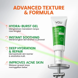 YOU AcnePlus B5 Barrier Moisturizer Gel  | Kulit Sensitif | Kulit Berjerawat | 30g