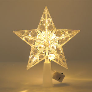1/2/4Pcs Christmas Tree Topper Glitter Stars Lamp Xsmas Star Night Lights Home Party Glowing Stars Lamp Decoration
