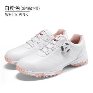 AUPGM Womens golf shoes waterproof and slip-resistant with rotating buckles and fixed studs manufactured by a golf shoe company