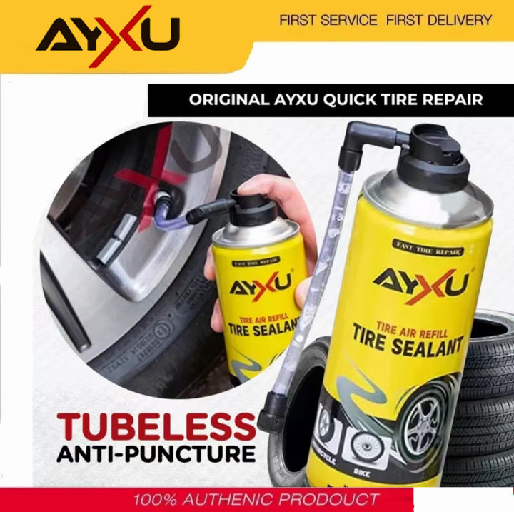 AYXU Instant Portable Tire Sealant, Quick Dry Formula, Emergency Air