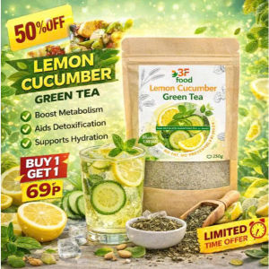 Lemon Cucumber Green Tea Powder – Detox Drink for Digestion & Reduce Bloating Healthy Weight Loss