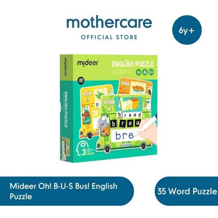 Mideer Oh! B-U-S Bus! Puzzle - Mainan Belajar Membaca Inggris Anak ...