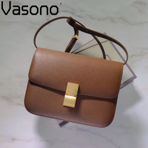 Vasono High Quality Genuine Cow Leather Women Sling Shoulder Bag Cross Body Box Bag