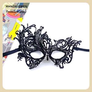 [COD] Halloween Half Face Mask Luxury Masquerade Women Dress Christmas Party Cosplay Decoration Eye Mask Nightclub Lace Mask