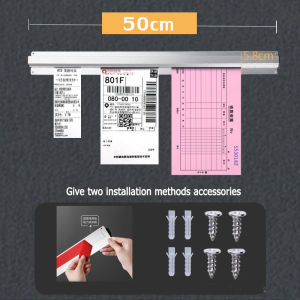 50-90cm รางเสียบบิล ที่หนีบออเดอร์ ที่ใส่ใบเสร็จร้านอาหาร เครื่องรายการเมนู ที่เสียบกระดาษร้านอาหาร ที่ใส่ตั๋ว วัสดุเป็นอลูมิเนียมอัลลอย ไม่ต้องเจาะรู