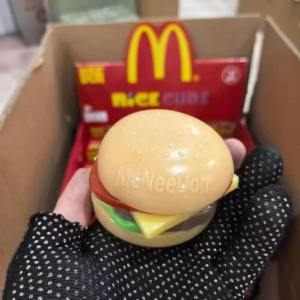 NeeDoh Nice Cube Burger Squishy - Slow Rebound Stress Relief Toy Soft TPR Food-Shape Fidget for Kids & Adults