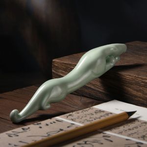 LEIFNYDI ของจีน ที่วางแปรงเขียนตัวอักษร ทนทานต่อการใช้งาน สร้างสรรค์และสร้างสรรค์ ชั้นวางแปรงเขียน ประณีตประณีตประณีต เครื่องใช้ในสำนักงาน ขาตั้งวางปากกา ของตกแต่งบ้าน