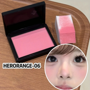 Phấn má hồng nhẹ HERORANGE Sheer  Trang điểm khỏa thân tự nhiên  Bột đường viền mờ  Hoàn thiện nhung bão hòa thấp  Chống thấm nước lâu dài