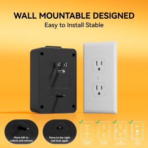 CHIEFWAY 31-IN-1 Surge Protection Power Strip 1.5M/3M Extension Cord with Digital Clock–24 AC Outlets & 4 USB A/ 2 Type C Overload Protection Switch Flame Resistant Desk Charging Station