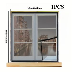 Detachable Mosquito Window Screen Net - Fiberglass Mesh Velcro - designed for Easy Installation Perfect for Household Anti - mosquito Needs