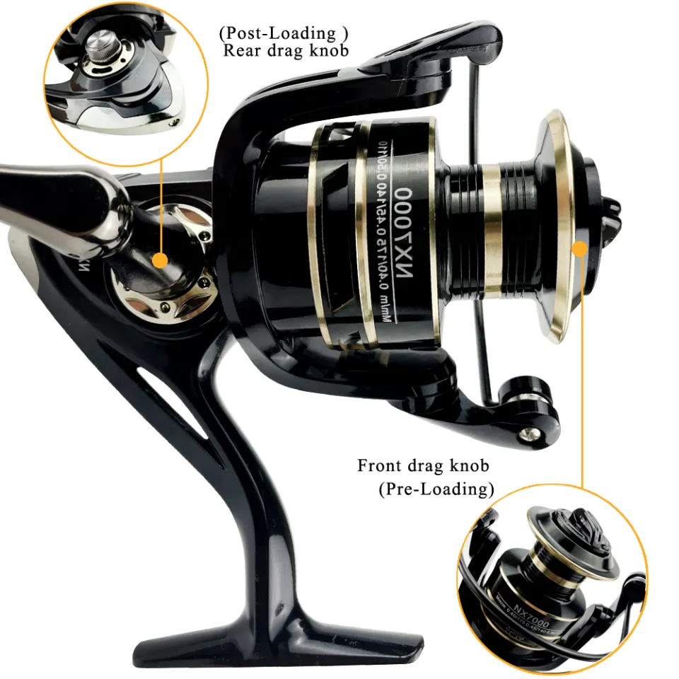 Ghotda Fishing Reel Spinning Metal Spool Stainless Steel Ball