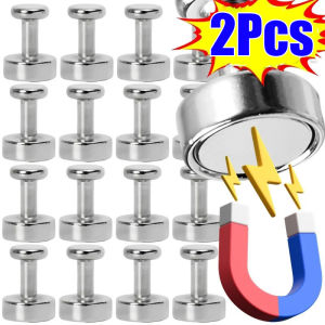 WH 10Pcs Transparent Magnetic Pushpins - For Refrigerator Whiteboard - Duty Heavy Pushpin - Neodymium Thumbtack - Tacks Hooks - Clear Map Acrylic Pushpins - Magnets Drawing Pin