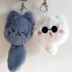 Anime Hot Anime Gojo Satoru Cat Plush Cute Embroidery Plush Key Chain Stuffed Animals Doll Pendant Cartoon Toy Gift for Kid