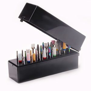FenHuan Polishing head storage box กล่องเก็บหัวขัดหัวขัดเล็บแจ็คชั้นวางจอแสดงผลกล่องเก็บฝุ่นทำความสะอาดง่ายต่อการใช้ร้านทำเล็บพิเศษ