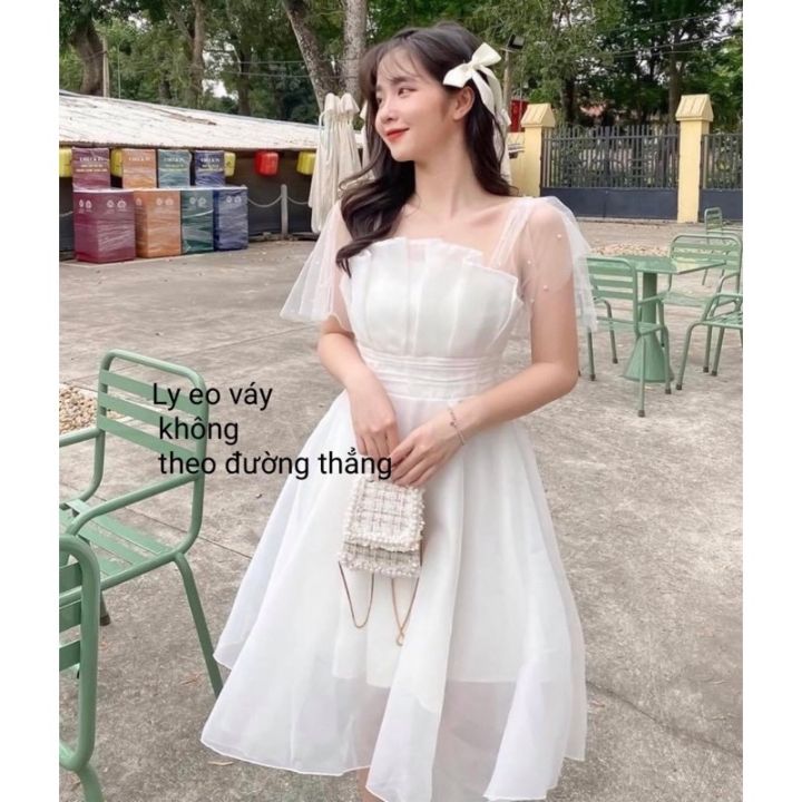 V235 VÁY ĐẦM THIẾT KẾ DỰ TIỆC, DẠ HỘI KỶ YẾU PROM, VÁY CÔNG CHÚA TIỂU THƯ  XOÈ - Tìm Voucher