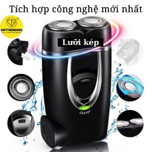 Máy cạo râu mini 2 lưỡi tự mài độ bền cao POREE PS187 - Bảo hành 12 tháng Trùm Sỉ Gia Thành