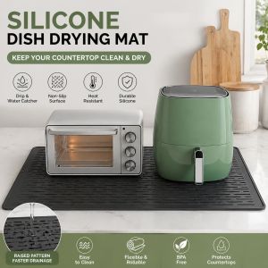 Homesix Air Fryer Coffee Maker Heat Resistant Pad Counter Mat Countertop Oven Non-slip Mat Appliance Moving Mat Kitchen