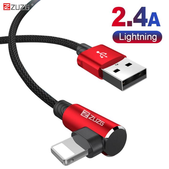 【Clearance Price】ZUZG 2M 90 Degree USB Cable For iPhone 13 13promax 12 11  Pro Max X XR Xs Max 6s Plus Fast Charging Cable For iPad USB  Charger
