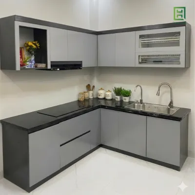 TỦ BẾP NHỰA ECOPLAST THI CÔNG KÍCH THƯỚC THỰC TẾ TẠI NHÀ - NHẬN ĐẶT HÀNG THEO YÊU CẦU