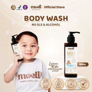 MOELL Body Lotion Bayi 185ml / Body Wash 185ml /  Hair Lotion 100ml / Multipurpose Balm 30gr / Face Cream 40gr (Pelembab Badan / Sabun Mandi / Vitamin Rambut / Baby Cream / Pelembab Wajah) Original