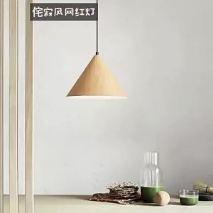 SXH  Nordic Restaurant Pendant Light Natural Wood Color Bedroom Bedside Lamp Kitchen Bar Table Lamp Japanese Retro Minimalist Nordic