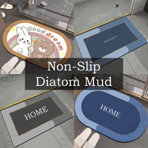 Diatom Mud Mat absorbent pad toilet floor mat non-slip bathroom floor mat Super Water Absorbent Bath Bathroom Mat Kitchen Floor Mat Alas Kaki 地毯浴室 地墊超吸水 F44