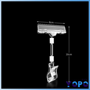 YoPo Transparent Plastic Shelf Clamp Merchandise Sign Price Label Tag Advertising Clips