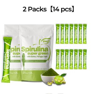 【FDA】Organic Spirulina Powder Natural Nutritional Supplement with Barley for High Blood Pressure