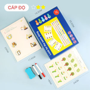 [Nhập RS0822 giảm 30k cho đơn 99k]Học liệu giáo dục nối hình và khoanh hình tương tự với nhau nhận thức giáo dục sớm montessori cho trẻ