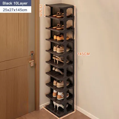NEST Shoe Rack Multi-Layer Folding Narrow Shoe Rack Plastic Simple Shoe Rack Organizer Shelf Space-Saving