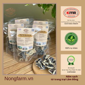 1200g Nấm tai mèo (Mộc nhĩ) NONGFARM thượng hạng 100% nuôi trồng tự nhiên ở Lâm Đồng